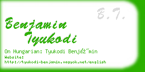 benjamin tyukodi business card